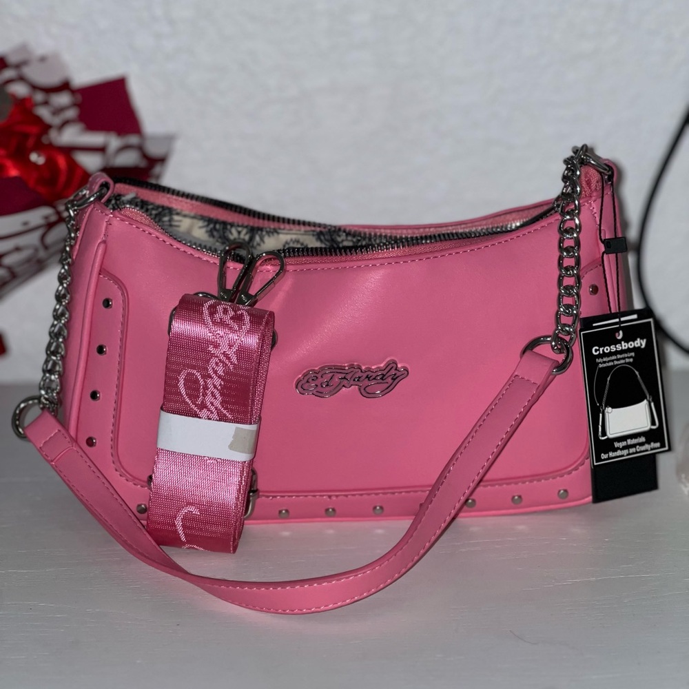 Ed Hardy Pink shoulder bag